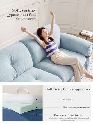 Soft, springy seat