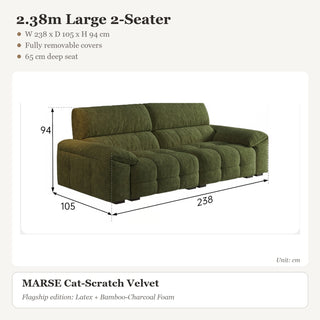 2.38m Large 2-Seater