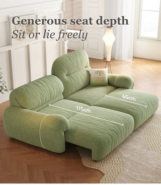 Generous seat depth