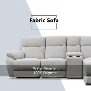 Yanor Fabric Recliner L-Shaped Sofa by Esteller (Pet Friendly & Easy Clean)