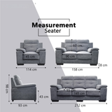 Zornel Fabric Sofa by Esteller (Pet Friendly & Easy Clean)
