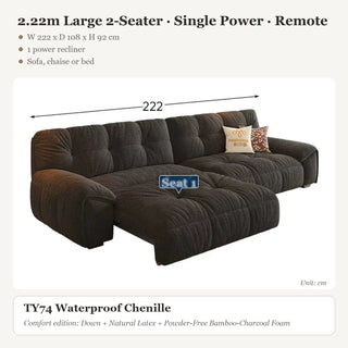 2.22m Large 2-Seater · Single Power · Remote