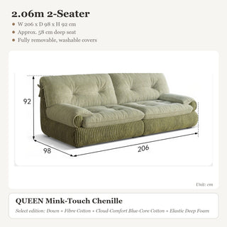 2.06m 2-Seater