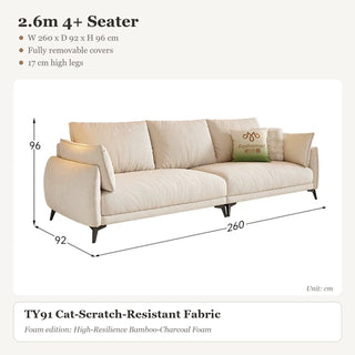 2.6m 4+ Seater