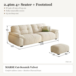 2.46m 4+ Seater + Footstool