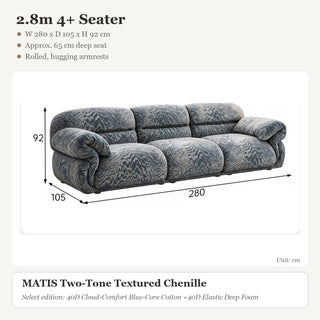 2.8m 4+ Seater