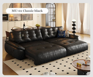 Classic black leather