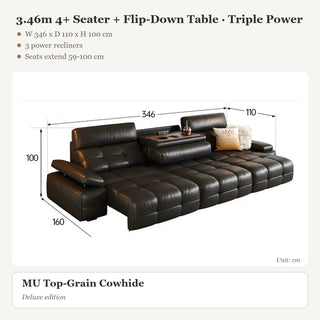 3.46m 4+ Seater + Flip-Down Table · Triple Power