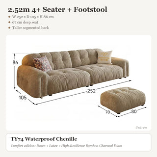 2.52m 4+ Seater + Footstool