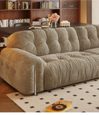 Plump, tufted cushions