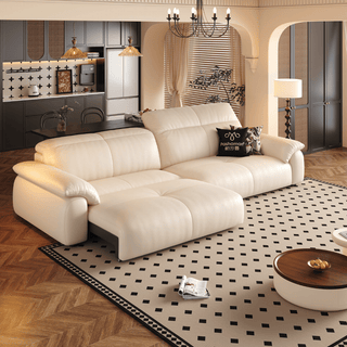 Wriggs Leather Electric Sofa Bed by Esteller (Water Repellent & App + Remote Control)