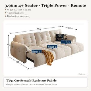 3.96m 4+ Seater · Triple Power · Remote