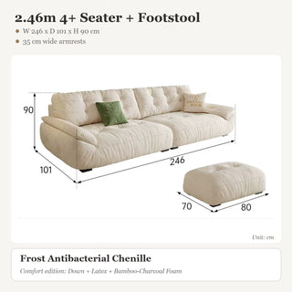 2.46m 4+ Seater + Footstool