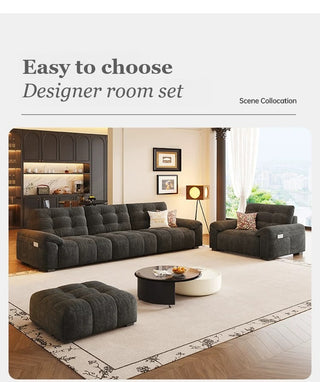 Sofa, armchair and footstool