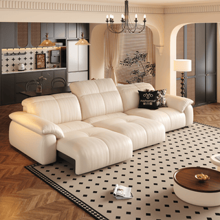 Wriggs Leather Electric Sofa Bed by Esteller (Water Repellent & App + Remote Control)