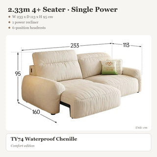 2.33m 4+ Seater · Single Power