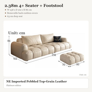 2.38m 4+ Seater + Footstool