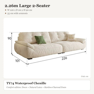 2.26m Large 2-Seater