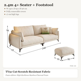 2.4m 4+ Seater + Footstool