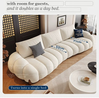Emilola Piano-Key Fabric Sofa, view 4