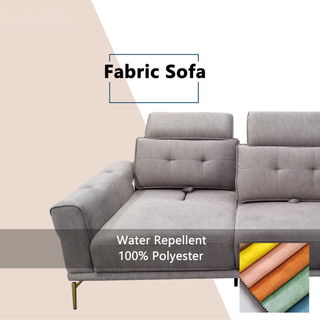 Ceyra Fabric Adjustable Headrest Sofa by Esteller (Pet Friendly & Easy Clean)