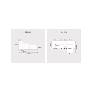 Yanor Fabric Recliner L-Shaped Sofa by Esteller (Pet Friendly & Easy Clean)