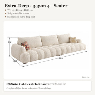 Extra-Deep · 3.32m 4+ Seater