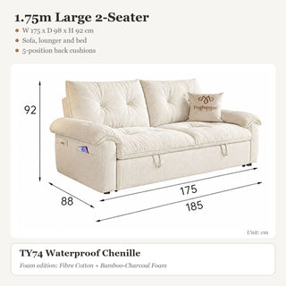 1.75m Large 2-Seater
