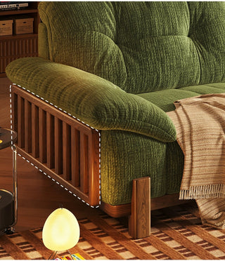 Slatted rubberwood side panel