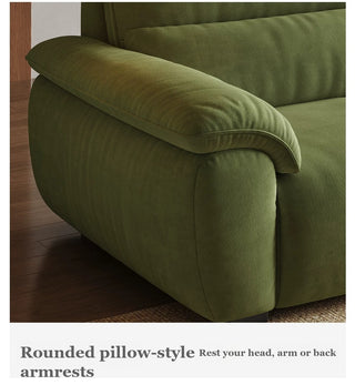 Rounded pillow-style armrests