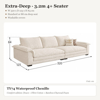 Extra-Deep · 3.2m 4+ Seater