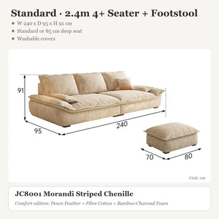 Standard · 2.4m 4+ Seater + Footstool