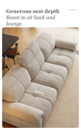 Generous seat depth