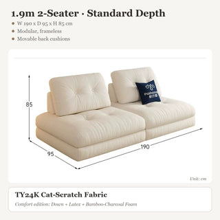 1.9m 2-Seater · Standard Depth
