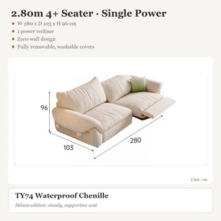 2.80m 4+ Seater · Single Power