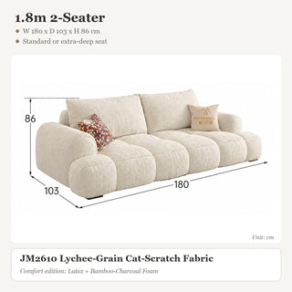 1.8m 2-Seater