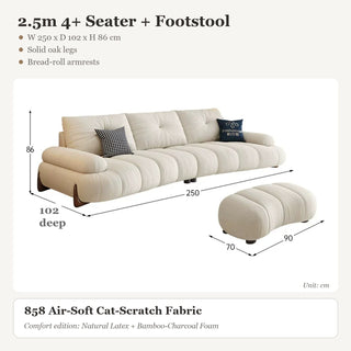 2.5m 4+ Seater + Footstool