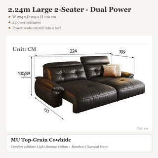 2.24m Large 2-Seater · Dual Power