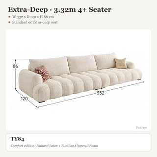 Extra-Deep · 3.32m 4+ Seater