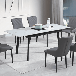 Keid Extendable Dining Table + Cygnus Dining Chair (1+6)