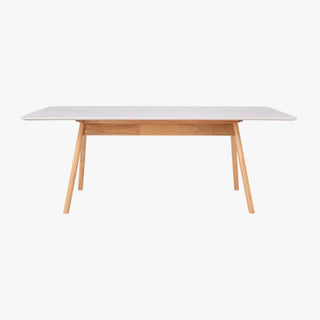 Megafurniture | Adalius Wooden Dining Table with Marbled Granite Top (200cm) | Dining Table
