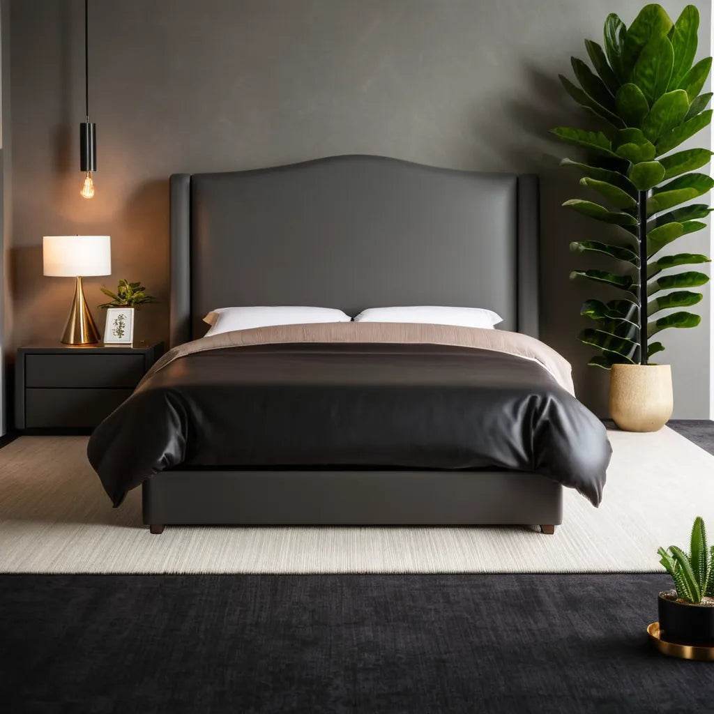 Adelina Faux Leather Bed Frame – Megafurniture