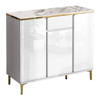 Megafurniture | Albus II 3 Doors Shoes Cabinet with Sintered Stone Top | Shoe Cabinet
