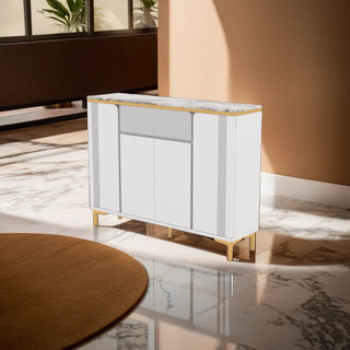 Albus 4 Doors Shoes Cabinet with Sintered Stone Top
