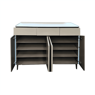 Megafurniture | Ambre 4 Door Shoe Cabinet with Microcrystallic Top | Shoe Cabinet