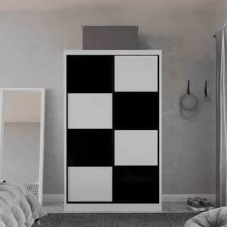 Megafurniture | Angelina Modular Wardrobe (Black Glass) | Modular Wardrobe