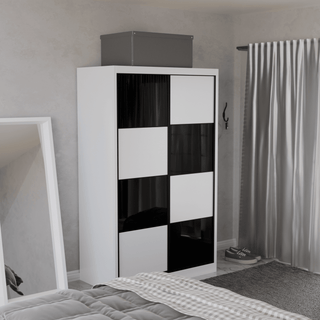 Megafurniture | Angelina Modular Wardrobe (Black Glass) | Modular Wardrobe