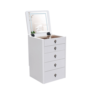 Megafurniture | Aquina Off White Dressing Table with Dressing Stool | Dressing Table