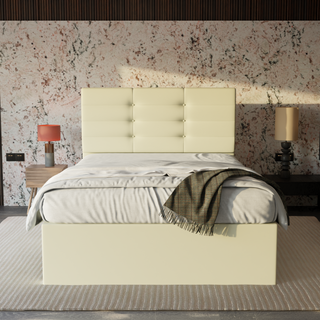 Arlen Faux Leather Drawer Bed Frame