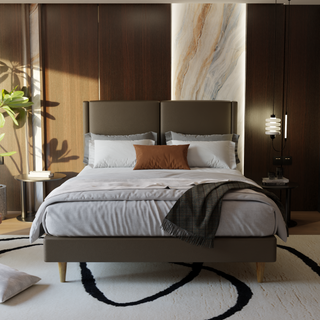 Megafurniture | Ashleah Faux Leather Bed Frame | Bed